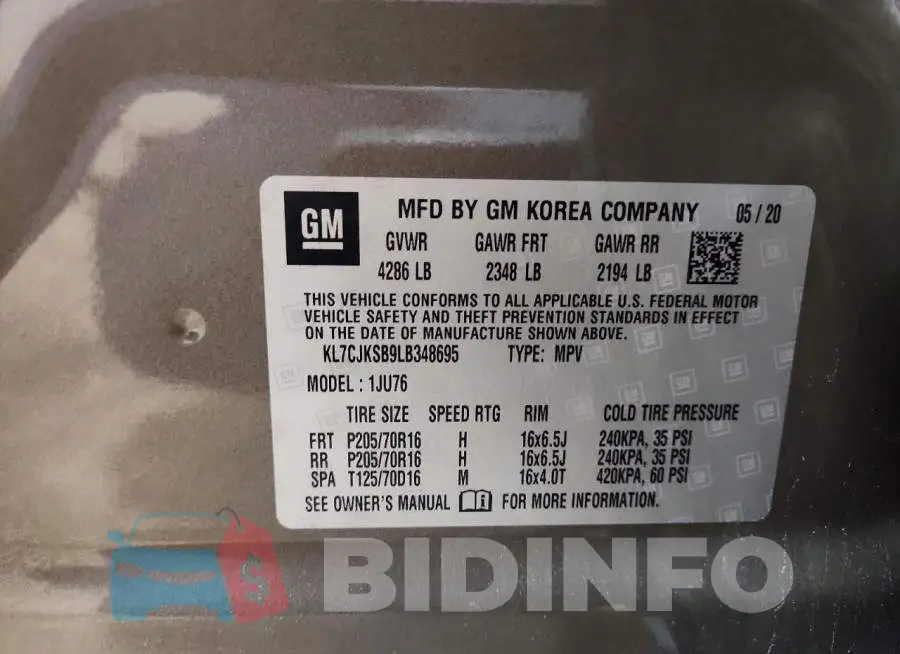 KL7CJKSB9LB348695 Photo# 13