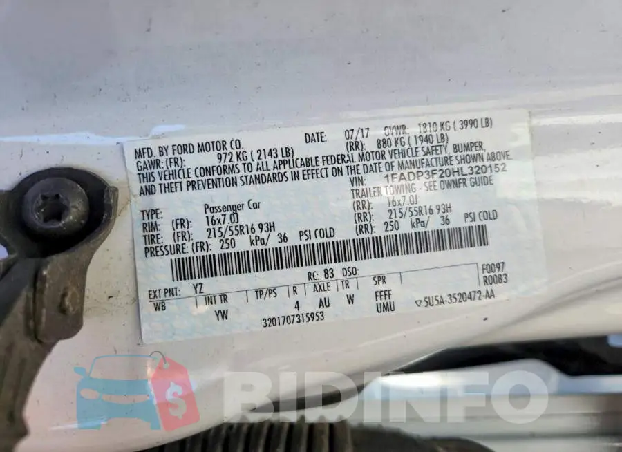 1FADP3F20HL320152 Photo# 12