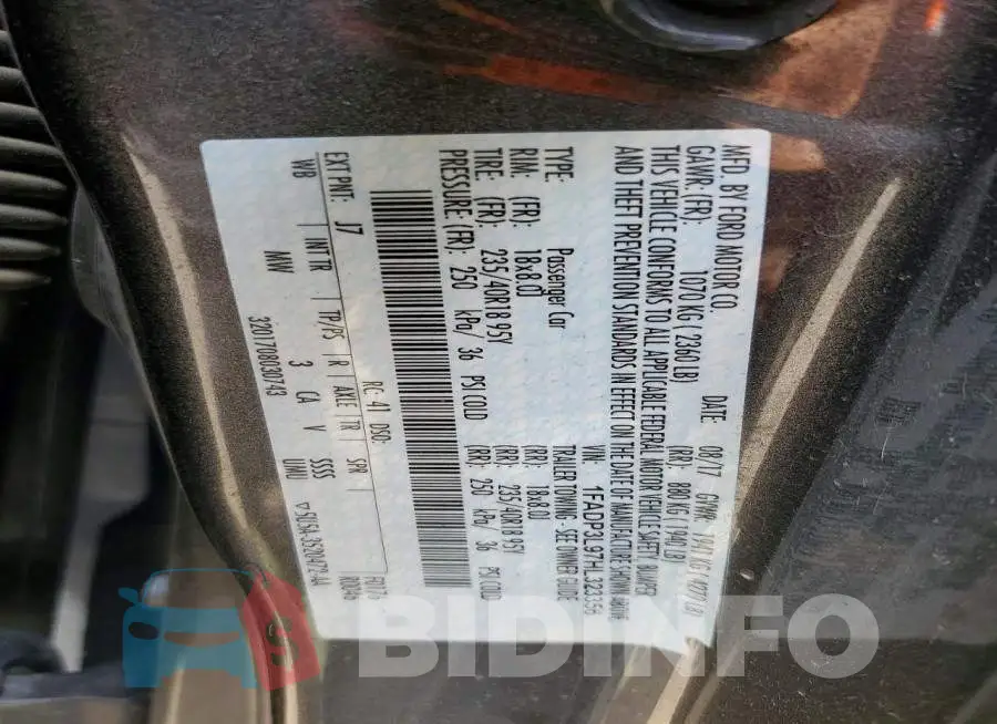 1FADP3L97HL323356 Photo# 12