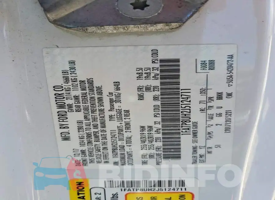 1FATP8UH2J5124711 Photo# 13