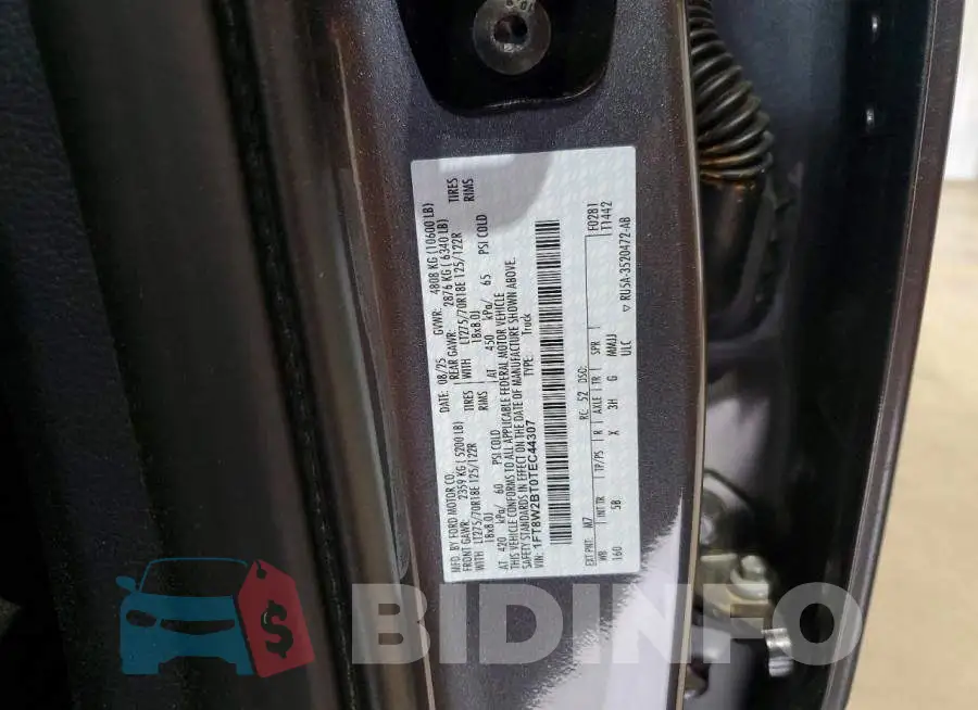 1FT8W2BT0TEC44307 Photo# 13