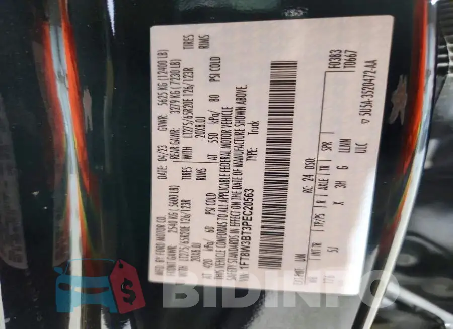 1FT8W3BT3PEC20563 Photo# 12