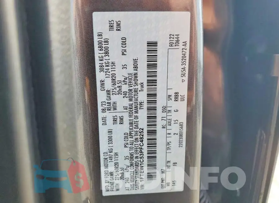 1FTEW1C53PFC48252 Photo# 13