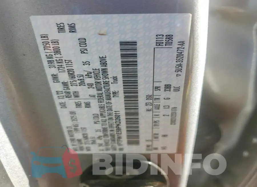 1FTFW1E59PKD26011 Photo# 12