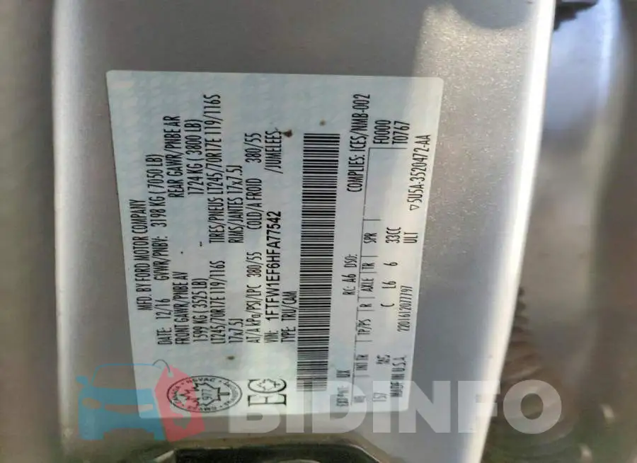 1FTFW1EF6HFA77542 Photo# 12
