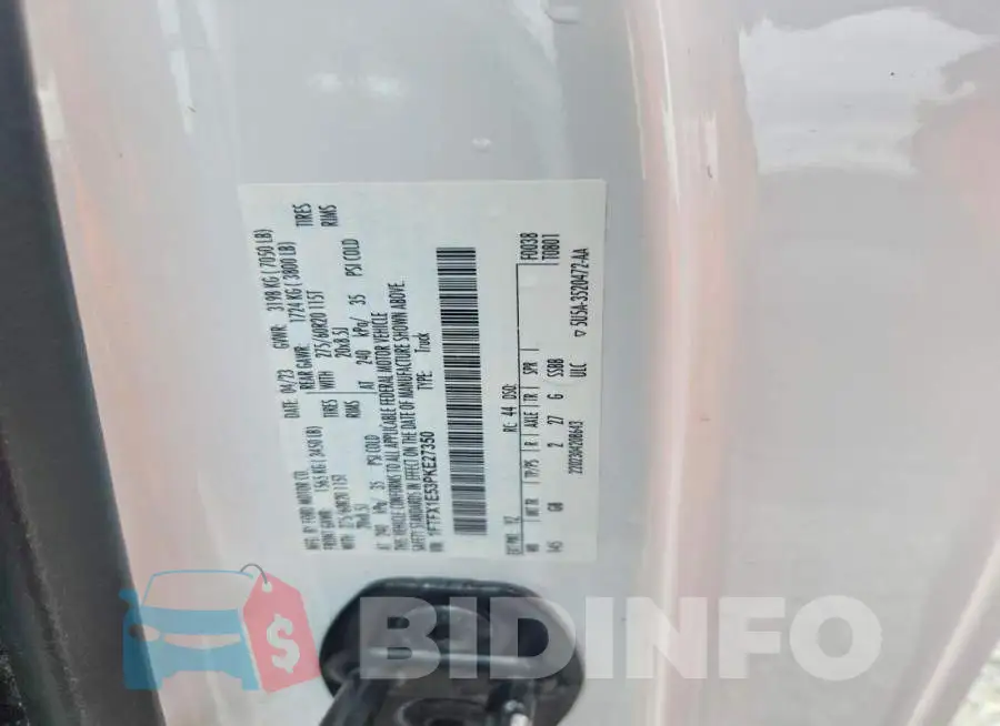 1FTFX1E53PKE27350 Photo# 12