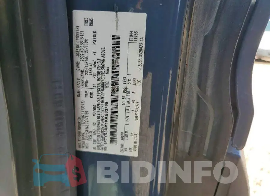 1FTYR3XM1KKB33795 Photo# 14