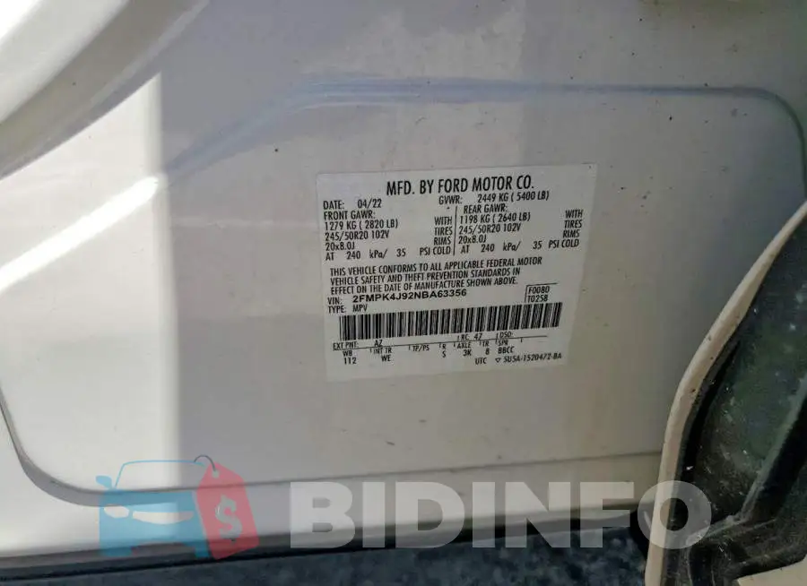 2FMPK4J92NBA63356 Photo# 13