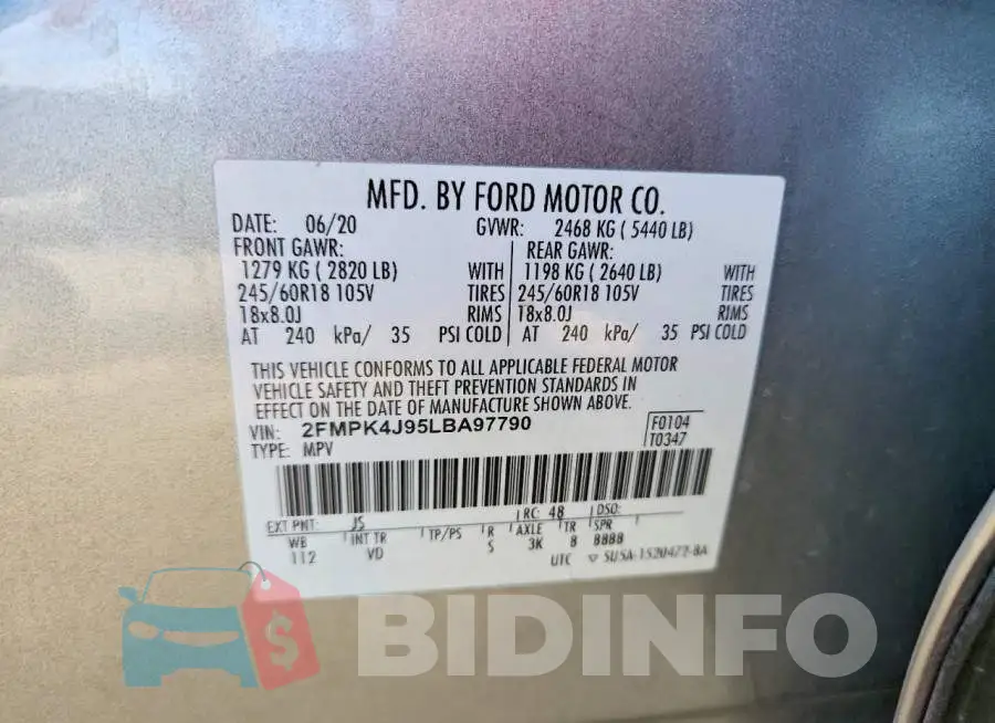 2FMPK4J95LBA97790 Photo# 13