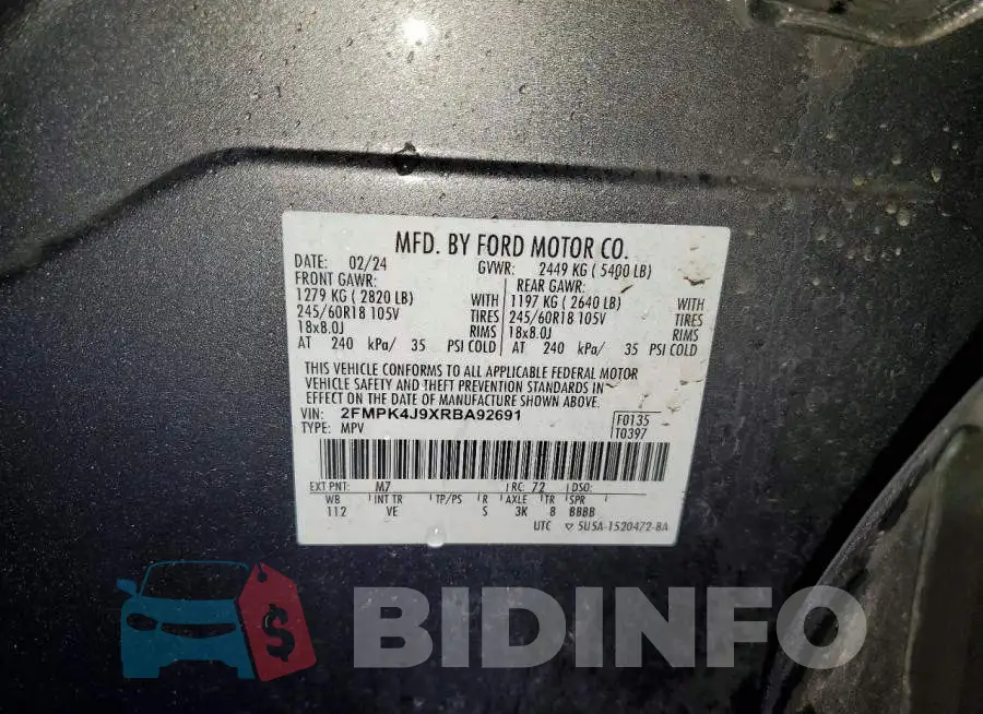 2FMPK4J9XRBA92691 Photo# 13