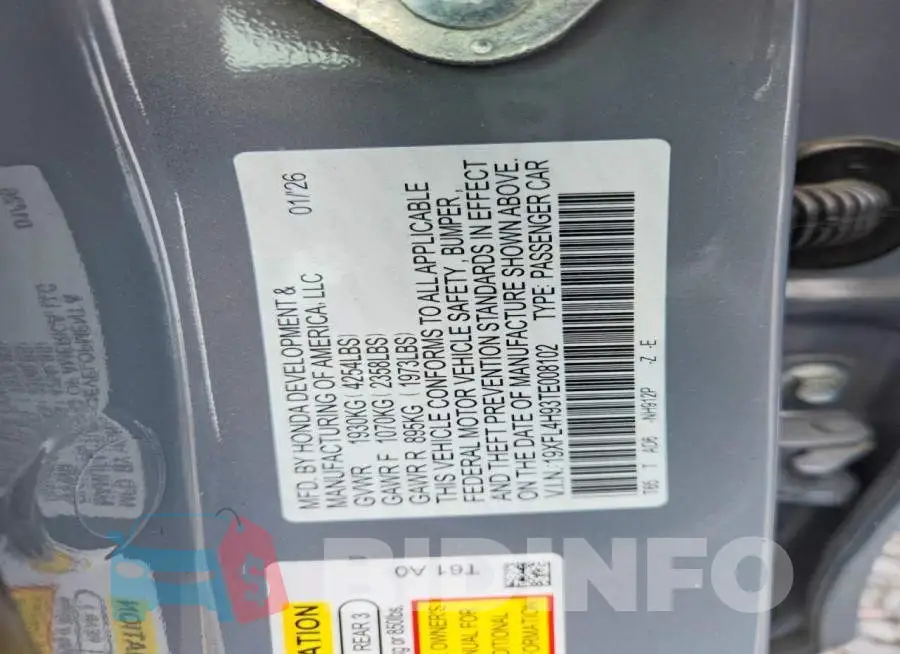 19XFL4H93TE008102 Photo# 12