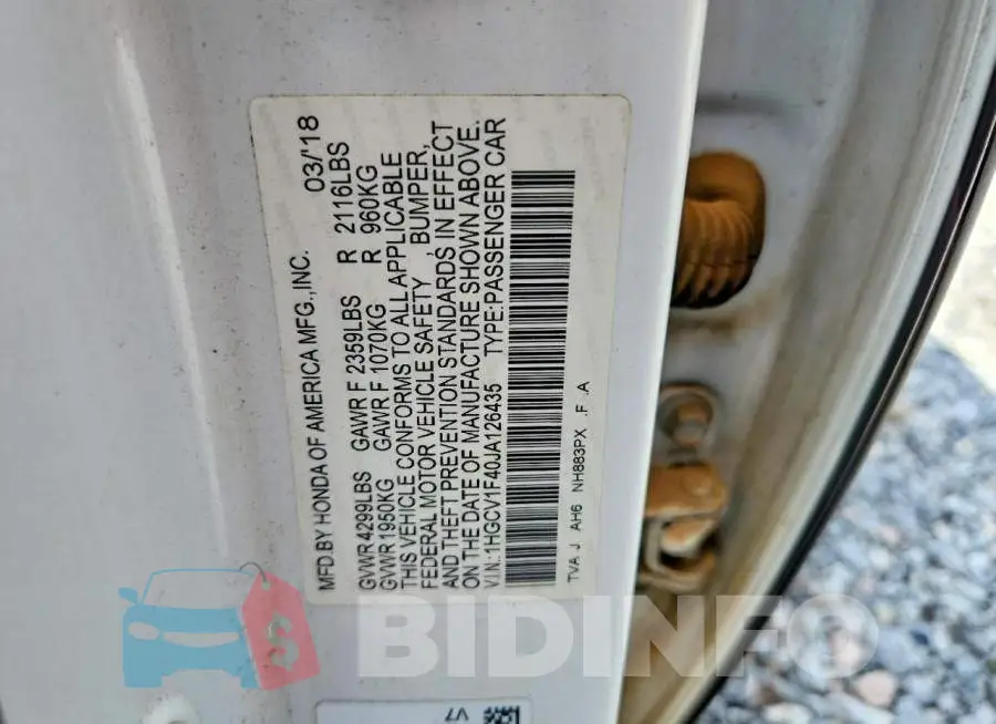 1HGCV1F40JA126435 Photo# 12