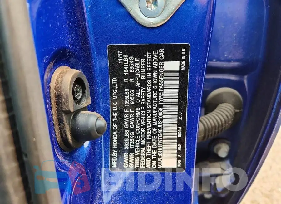 SHHFK7G48JU210658 Photo# 12