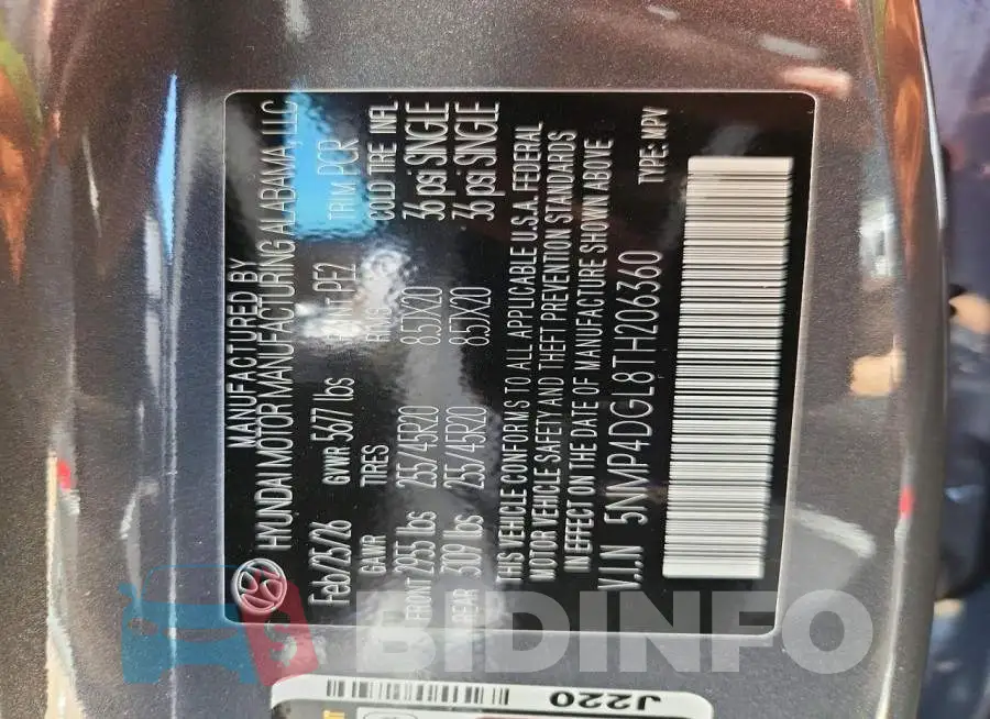 5NMP4DGL8TH206360 Photo# 13