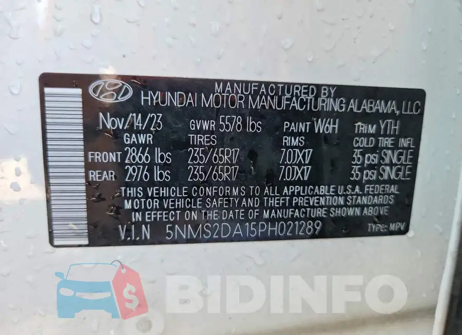 5NMS2DA15PH021289 Photo# 14
