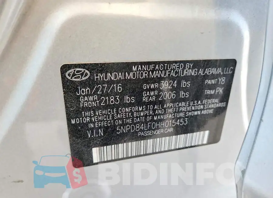 5NPD84LF0HH015453 Photo# 13
