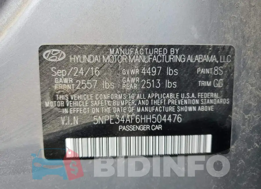 5NPE34AF6HH504476 Photo# 12