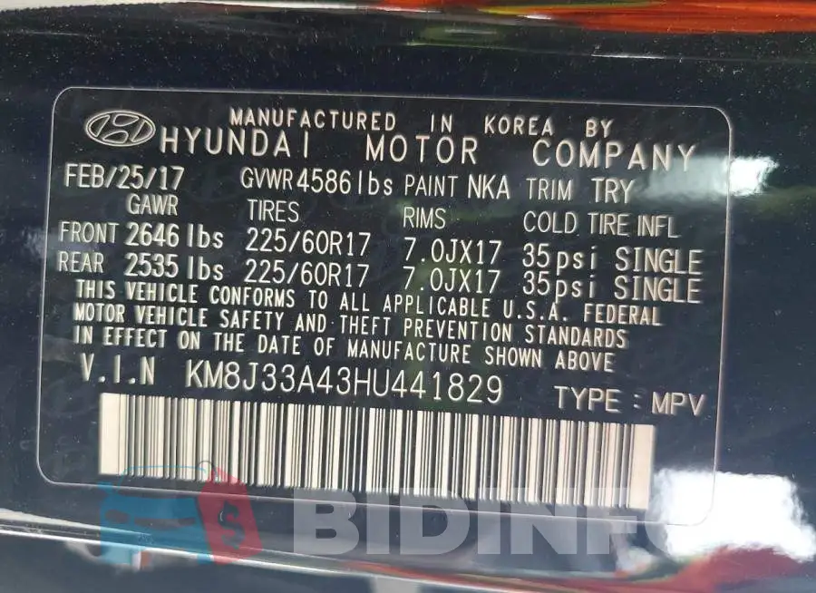 KM8J33A43HU441829 Photo# 13