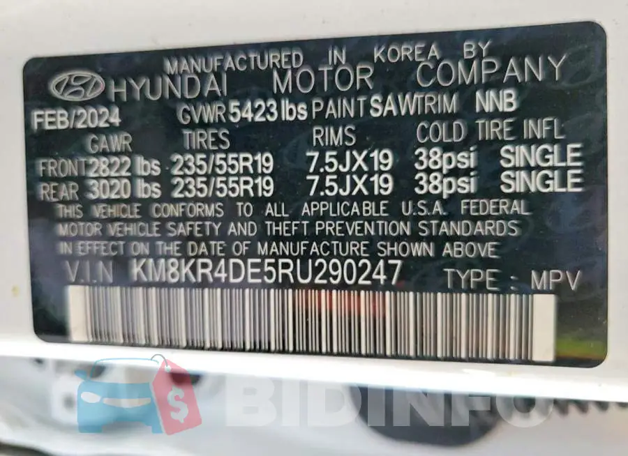 KM8KR4DE5RU290247 Photo# 13