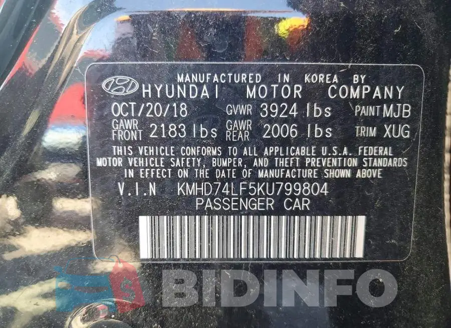 KMHD74LF5KU799804 Photo# 12