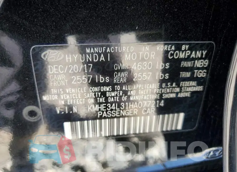 KMHE34L31HA077214 Photo# 12