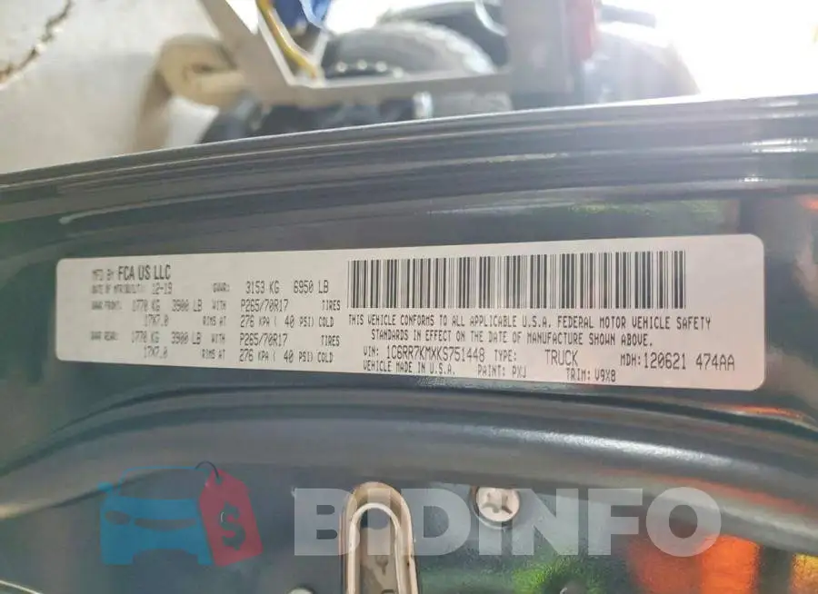 1C6RR7KMXKS751448 Photo# 12