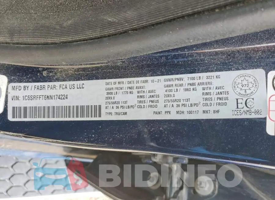 1C6SRFFT6NN174224 Photo# 12