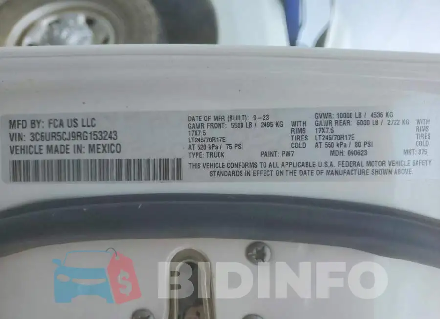 3C6UR5CJ9RG153243 Photo# 13