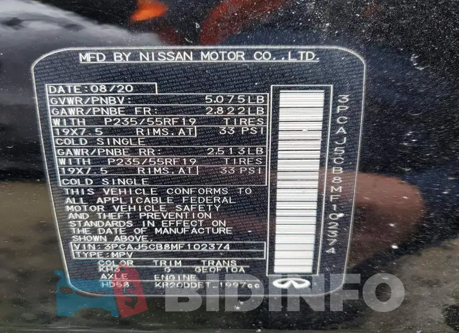 3PCAJ5CB8MF102374 Photo# 13