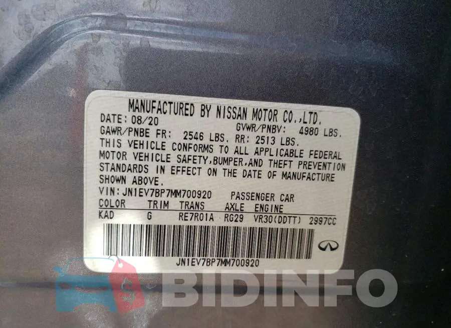 JN1EV7BP7MM700920 Photo# 13
