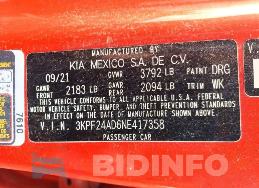 3KPF24AD6NE417358 Photo# 12