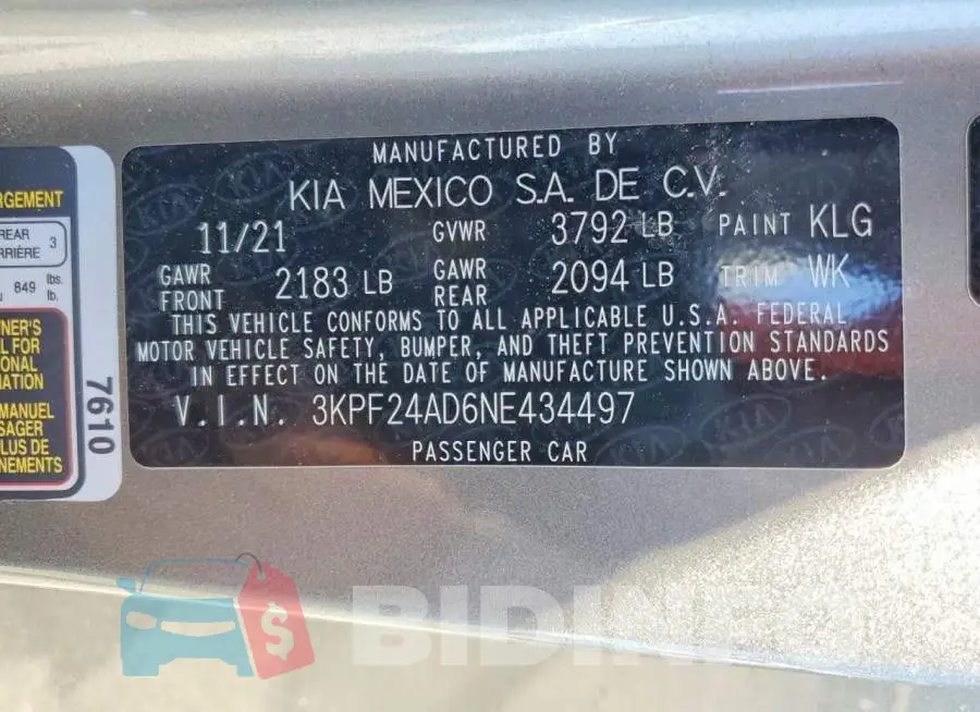 3KPF24AD6NE434497 Photo# 12