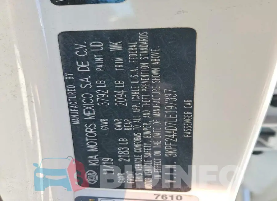 3KPF24AD7LE197337 Photo# 13