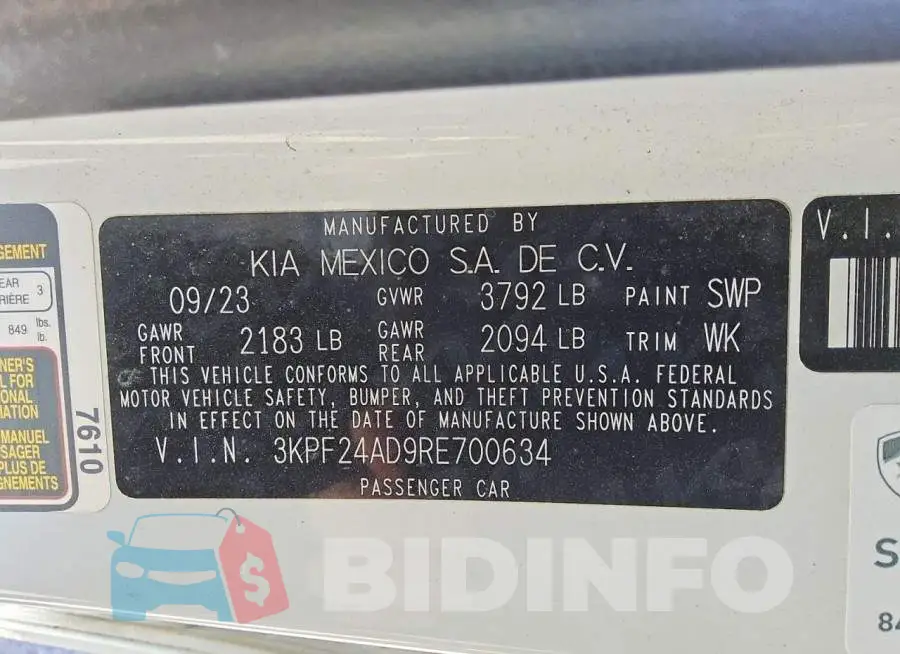 3KPF24AD9RE700634 Photo# 12