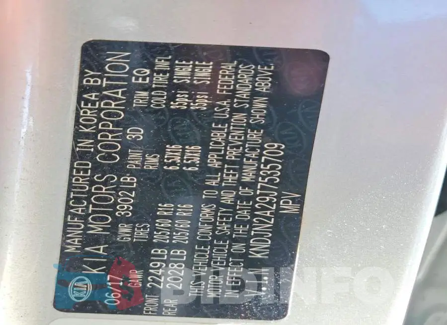 KNDJN2A29J7535709 Photo# 12