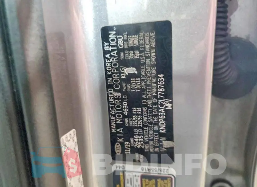 KNDP63AC2L7787634 Photo# 13