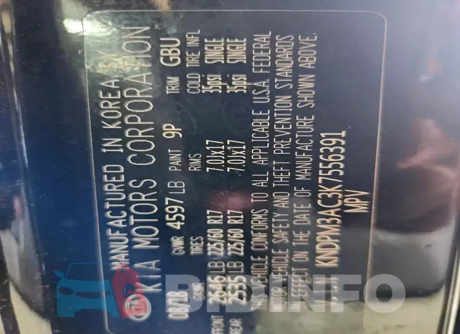KNDPM3AC3K7556391 Photo# 13