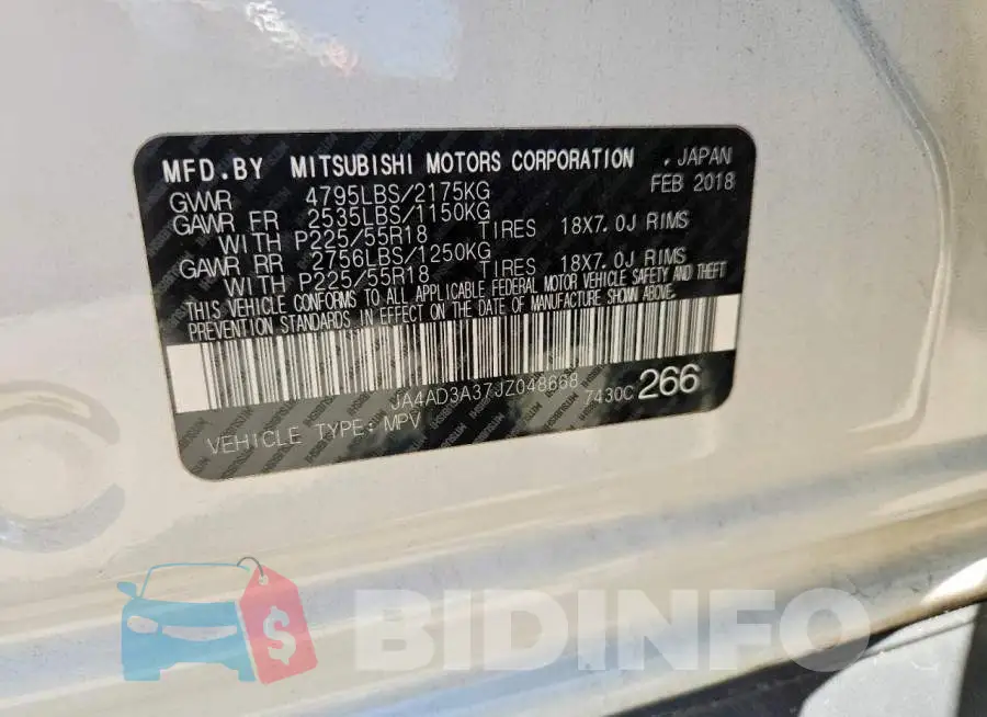 JA4AD3A37JZ048668 Photo# 13