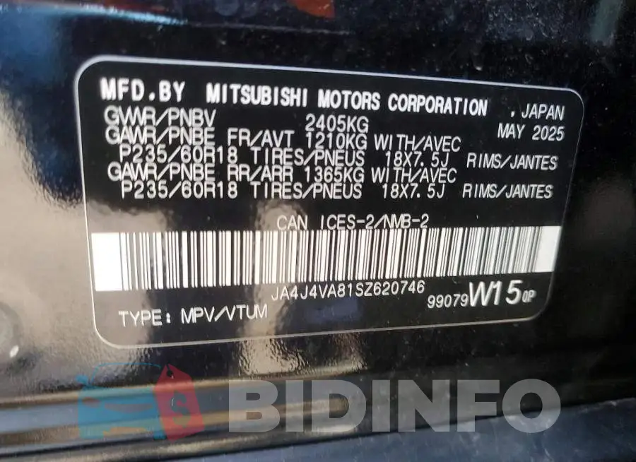 JA4J4VA81SZ620746 Photo# 13