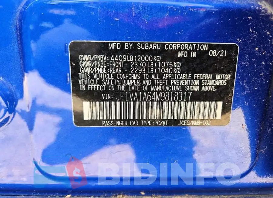 JF1VA1A64M9818317 Photo# 12