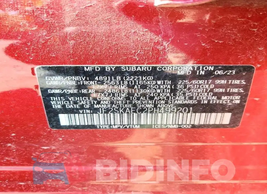 JF2SKAEC2PH499201 Photo# 14