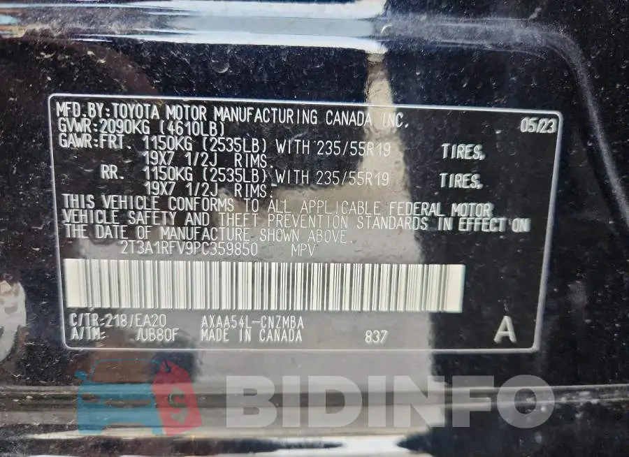 2T3A1RFV9PC359850 Photo# 13