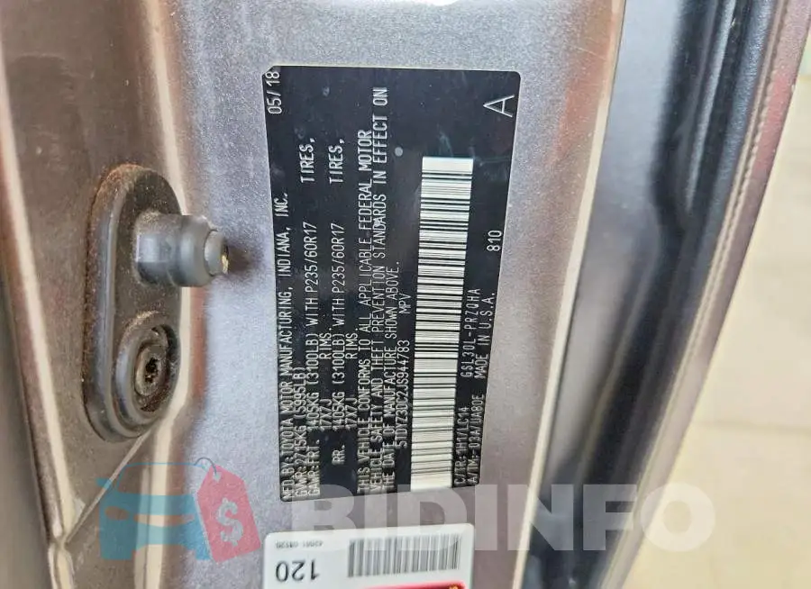 5TDYZ3DC2JS944783 Photo# 13