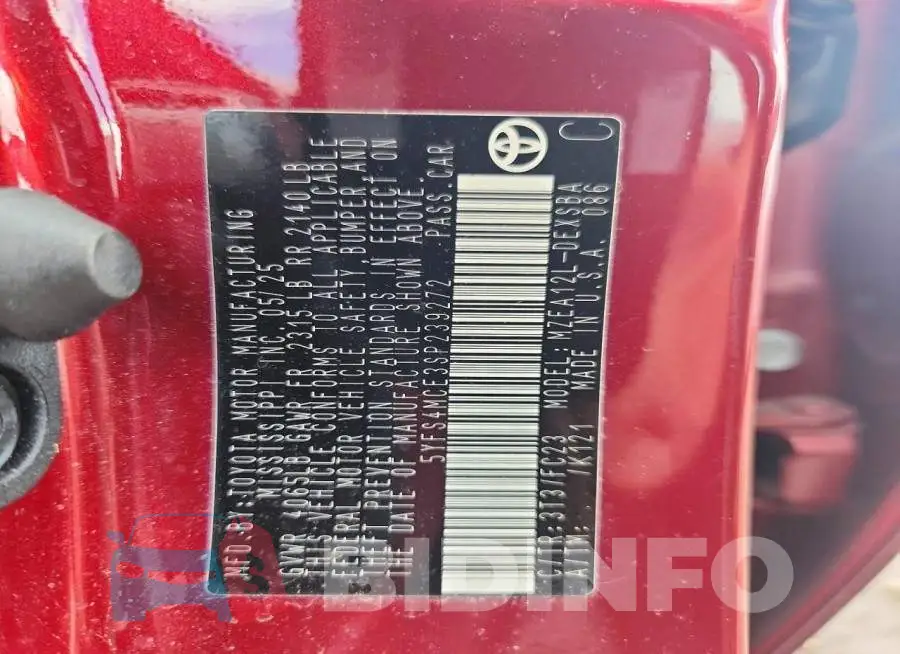 5YFS4MCE3SP239272 Photo# 12