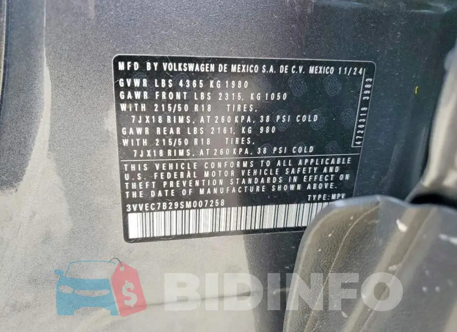 3VVEC7B29SM007258 Photo# 12