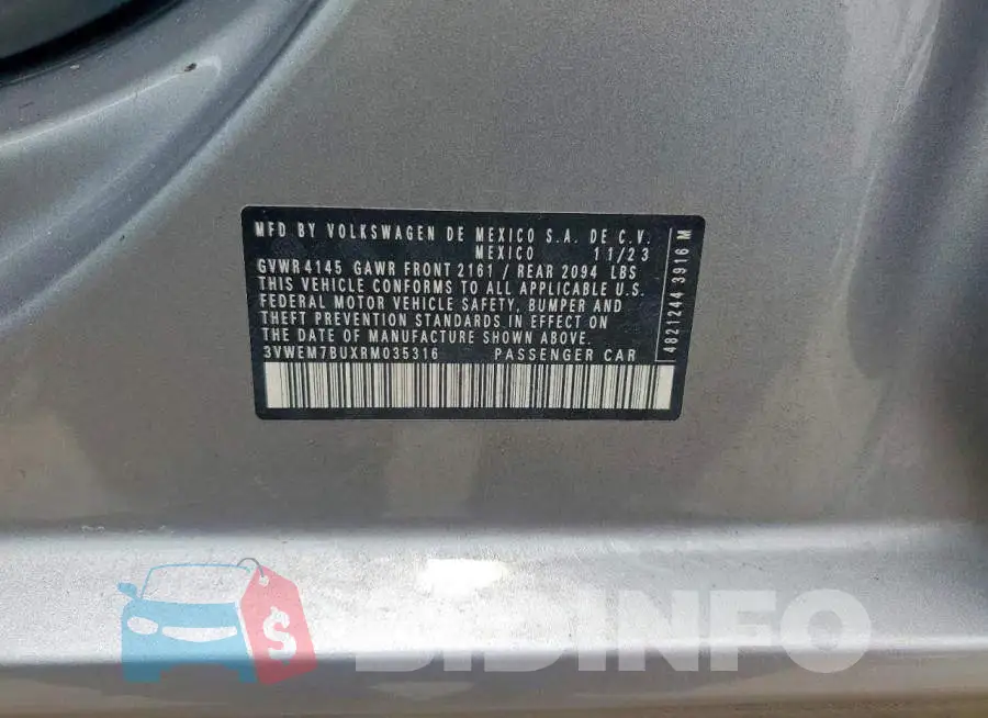 3VWEM7BUXRM035316 Photo# 12