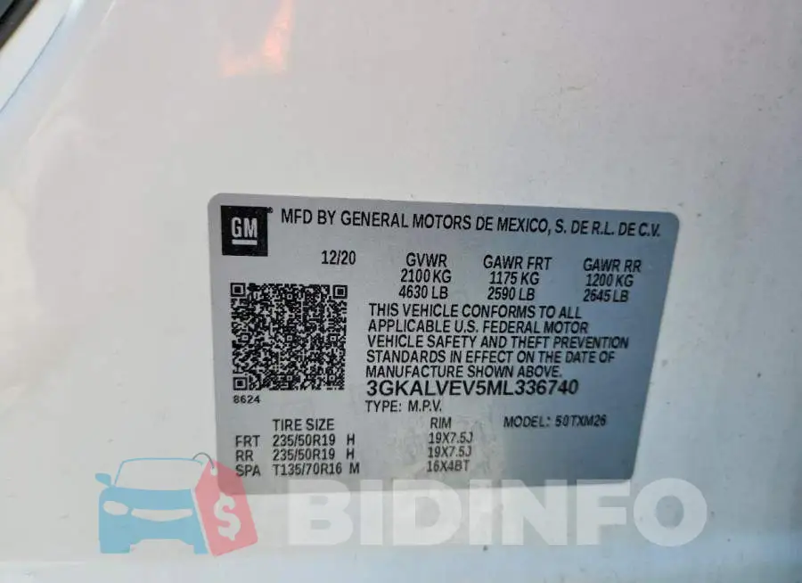 3GKALVEV5ML336740 Photo# 13