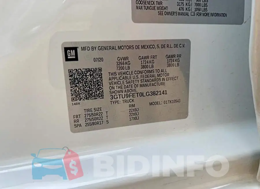 3GTU9FET0LG382141 Photo# 10