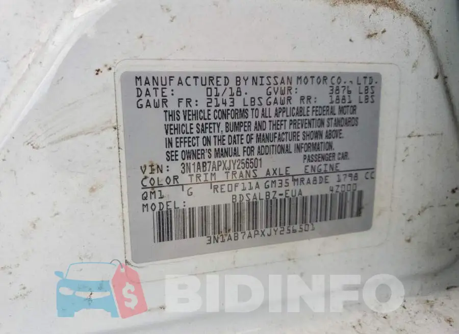 3N1AB7APXJY256501 Photo# 12