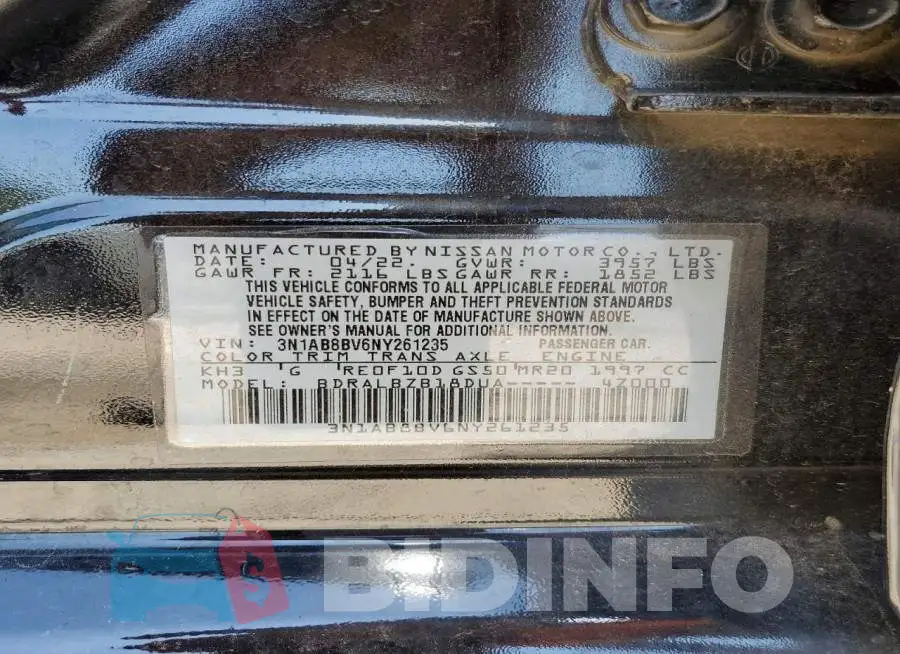 3N1AB8BV6NY261235 Photo# 12